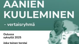 Ääniä kuulevien vertaistukiryhmä kokoontuu. Tervetuloa!