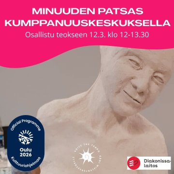 🎉Keramiikkataiteilija Talvikki Pisilän yhteistyössä oululaisten kanssa toteuttama Minuuden patsas on 12.3. alkaen esill...