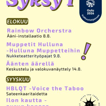 🐚Ilmoittautuminen maksuttomiin syksyn yhteisötaidepajoihin on nyt avoinna! 🐚Tule kokeilemaan jotain uutta! Syksyn ohje...