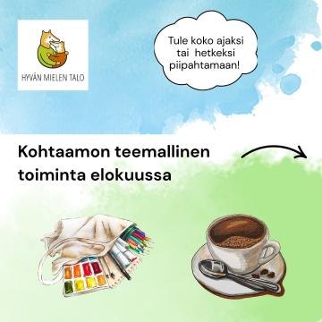 🌻 Tutustu Hyviksen Kohtaamon elokuun ohjelmaan 🌻 Luvassa on yhdessäoloa, vaihtuvia teemoja ja mukavaa tekemistä. Osall...