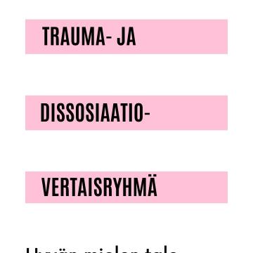 ✨Trauma- ja dissosiaatiovertaisryhmä alkaa tänään!✨ Turvallinen paikka kohdata, tulla kuulluksi ja saada vertaistukea tr...