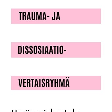 ✨Trauma- ja dissosiaatiovertaisryhmä alkaa tänään!✨ Turvallinen paikka kohdata, tulla kuulluksi ja saada vertaistukea tr...