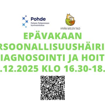 Tervetuloa verkkoluennolle (Teams) to 11.12.2025 klo 16.30-18.30! Kuulet psykiatrian erikoislääkäri Virpi Oinaan luennon...
