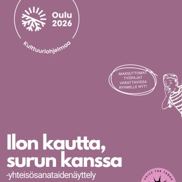 Turunlahden sanaversomo: Ilon kautta, surun kanssa -sanataidetyöpajat ✍️ Keskustakirjasto Saaren Laituri -tilassa järjes...