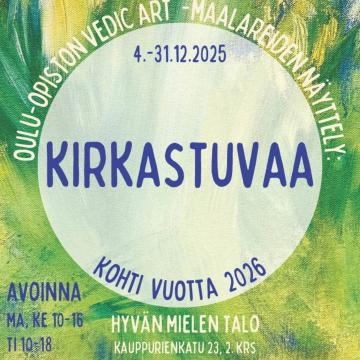 Joulukuun taidenäyttely on pystytetty! Kirkastuvaa -kohti vuotta 2026 -näyttely kuvaa sitä, kuinka menemme vuoden pimeim...
