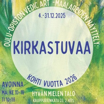 Joulukuun taidenäyttely on pystytetty! Kirkastuvaa -kohti vuotta 2026 -näyttely kuvaa sitä, kuinka menemme vuoden pimeim...
