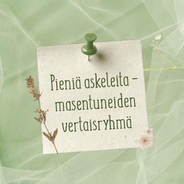 Uusi ryhmä alkaa 🧡 Lämpimästi tervetuloa vertaistuelliseen keskusteluryhmään masennusta kokeville. Ryhmässä pysähdytään...