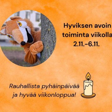 Kiitos kuluneen viikon kohtaamisista, ja rauhallista pyhäinpäivää! 🕯️Tervetuloa mukaan toimintaamme jälleen ensi viikol...