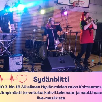 Tervetuloa Sydänbiitin keikalle Hyvikselle ensi viikolla