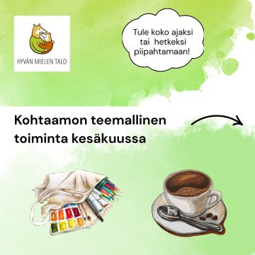 Tutustu Hyviksen Kohtaamon kesäkuun ohjelmaan! Kohtaamossa on jälleen tarjolla monipuolista tekemistä, kohtaamisia ja yh...