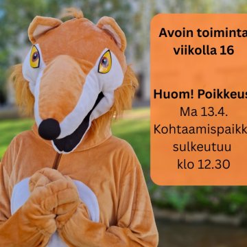 Kiitos kuluneen viikon kohtaamisista! 💚Tässä koottuna ensi viikon avoin toiminta. Huomaathan, että maanantaina 13.4. ko...
