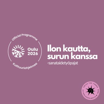 Ilon kautta, surun kanssa – sanataidetyöpajat ✍️ Keskustakirjasto Saaren Laituri-tilassa järjestetään nuorille ja aikuis...