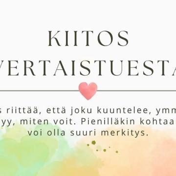 💚 Kiitos jokaisesta vertaistuen hetkestä. Huomenna vietämme Kansainvälistä vertaistuen päivää teemalla Emme ole yksin. ...