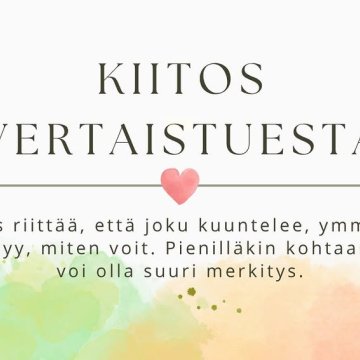 💚 Kiitos jokaisesta vertaistuen hetkestä. Huomenna vietämme Kansainvälistä vertaistuen päivää teemalla Emme ole yksin. ...